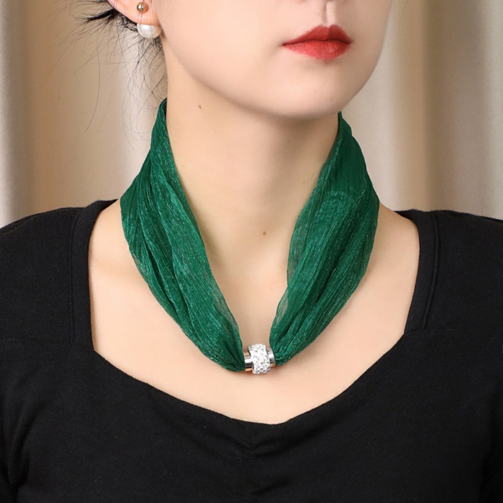 Ascot Neck Scarf - Роскошный женский шарф с магнитной застежкой,
