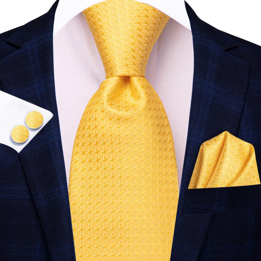 Silk Tie Striped - Подарочный набор: мужской галстук с желтыми