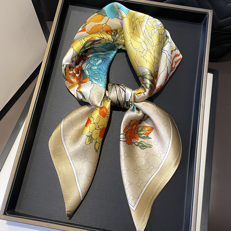 Ascot Neck Scarf - Новый женский Шелковый дизайнерский шарф 70