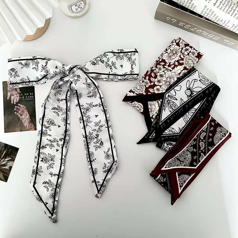 Head Wrap Turban - Элегантный женский шелковый платок-лента для волос,