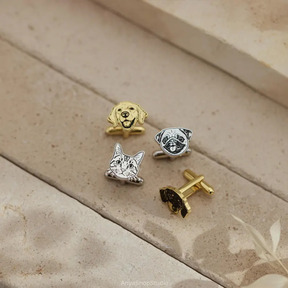 Индивидуальные запонки с портр – обзор и цена Tie Clip Silver