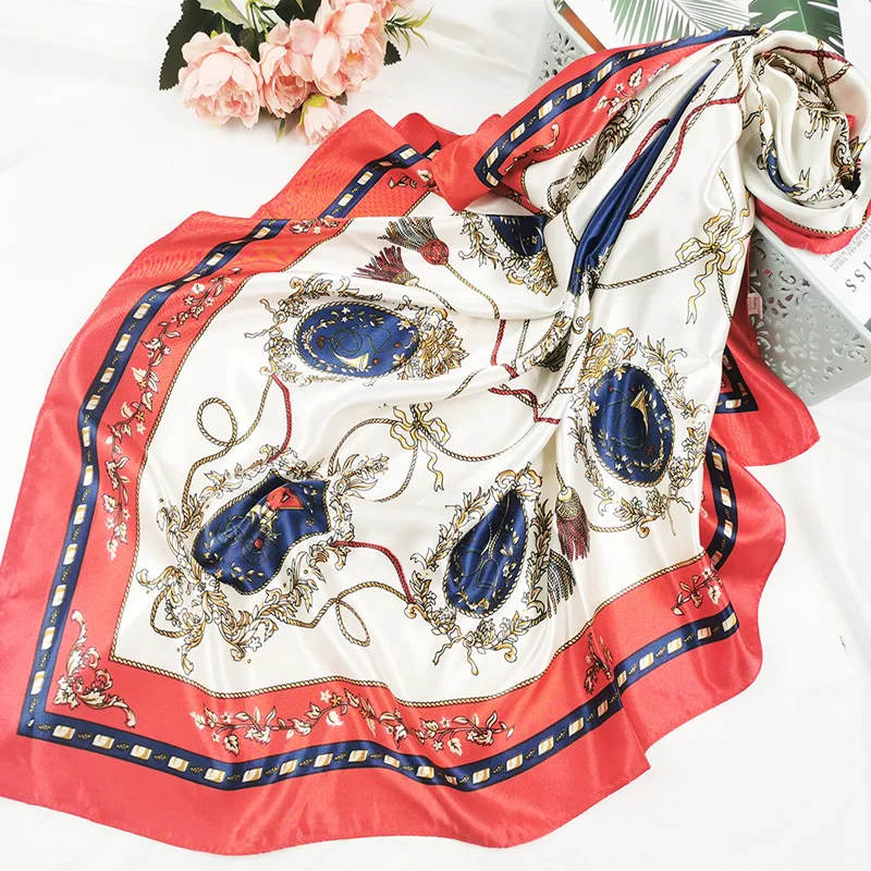 Платок женский Шелковый атласн – обзор и цена Ascot Neck Scarf