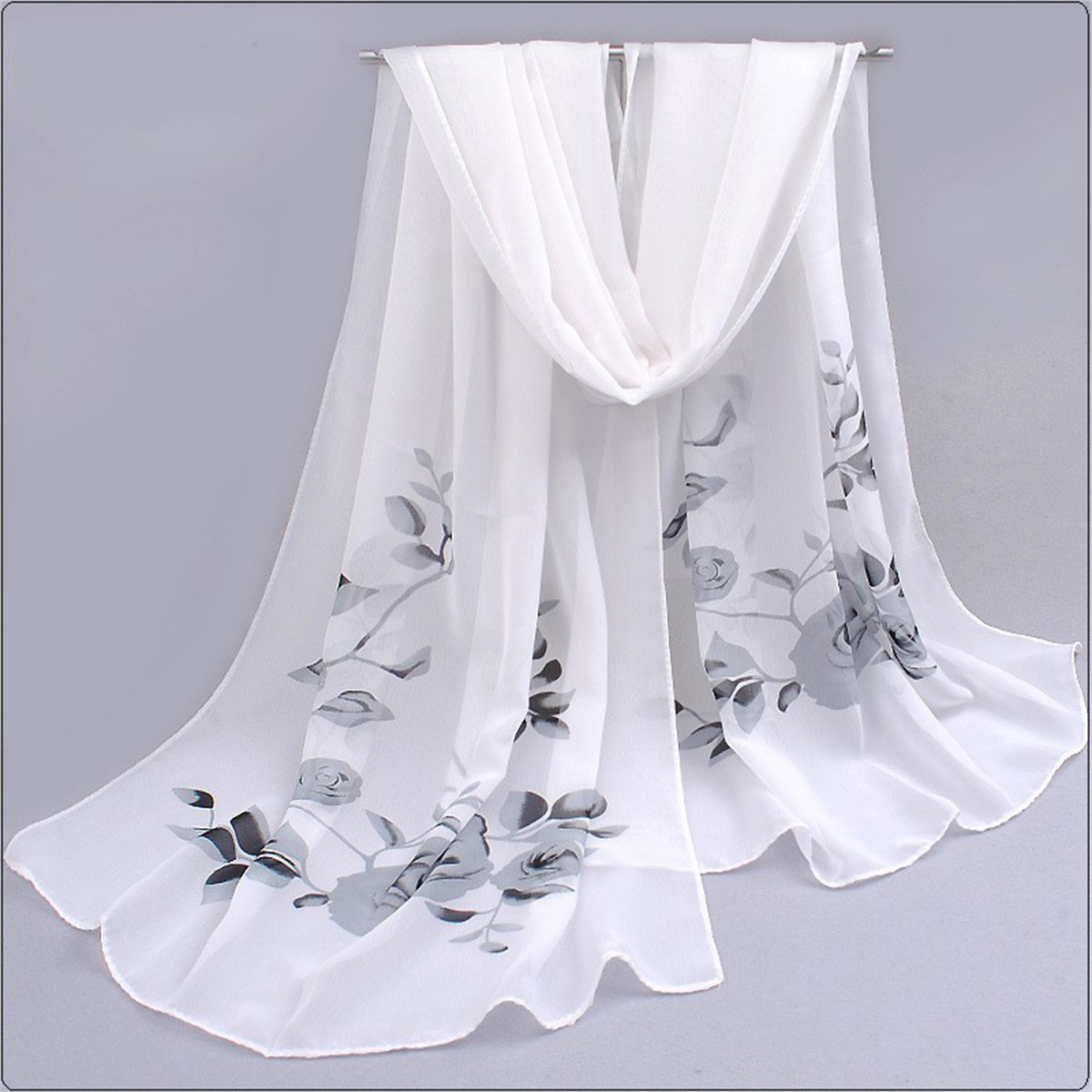 1 шт. шифоновый шарф, простой  – обзор и цена Ascot Neck Scarf