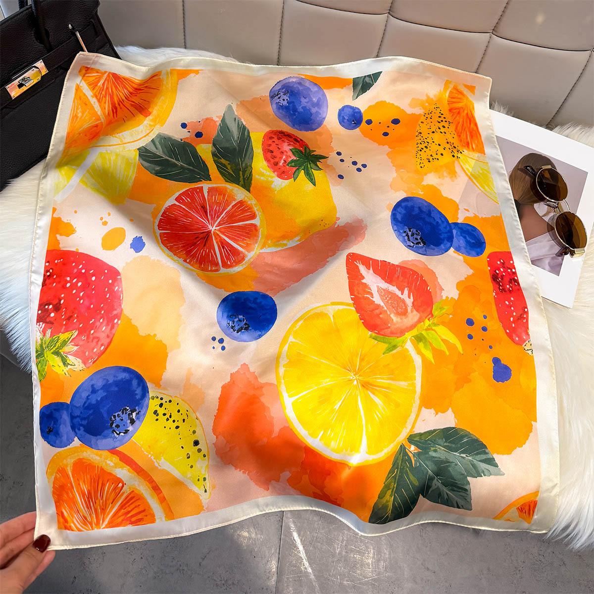 Модный шелковый платок с лимон – обзор и цена Face Scarf Mask